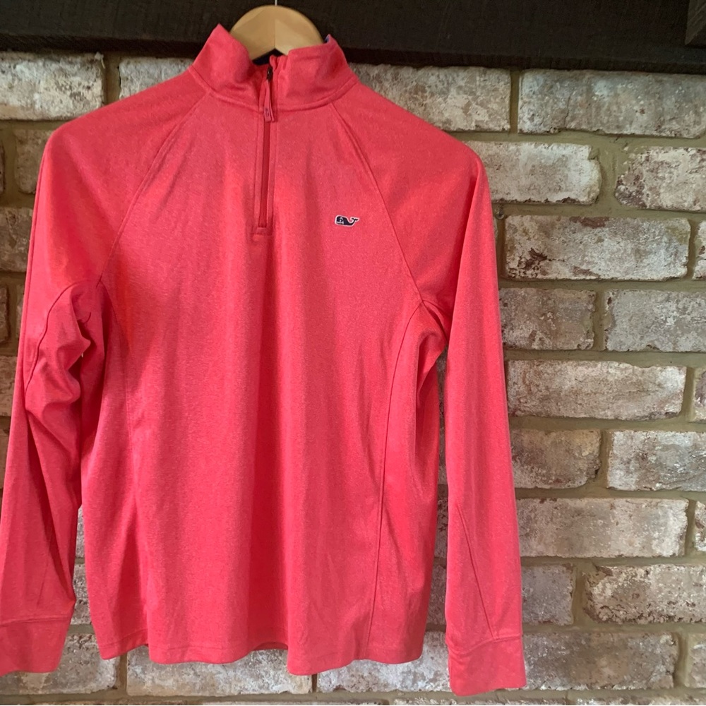 Vineyard Vines | Girl’s Pink Performance 1/4 Zip Pullover | L (16)